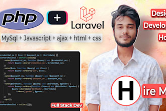 be web designer full stack web developer php laravel backend react vue js