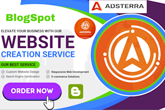 do create a blogspot website optimized for adsterra ads approval