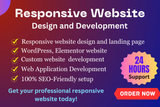 design a professional responsive and functional website