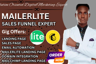 setup mailchimp email marketing, mailerlite automation, builderall sales funnel