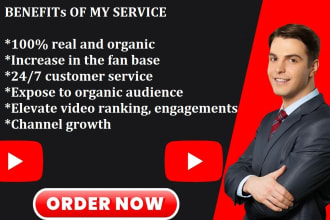 do fast organic youtube channel promotion to active views