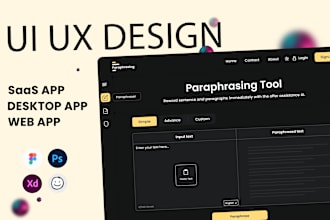 do web app saas app and desktop app UI UX design