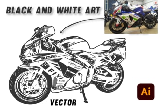 draw vector art from motorcycles or anything
