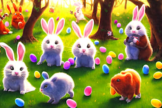 draw magic children book illustration for you