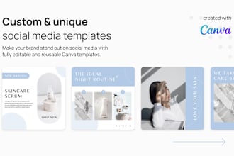design social media posts in photoshop or canva