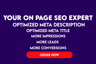write SEO optimized meta descriptions, title, h1, and image alt tags