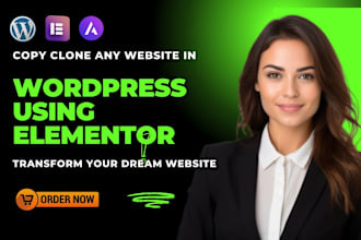 copy clone website development in wordpress using elementor