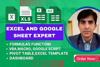 microsoft excel automation or google sheet, formulas, vba, macros