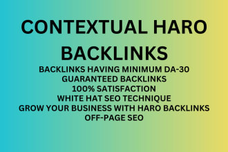 provide haro contextual backlinks to your website