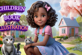 draw amazing children book illustration and children story book for kids