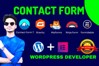 create and fix contact form, gravity form for your wordpress website