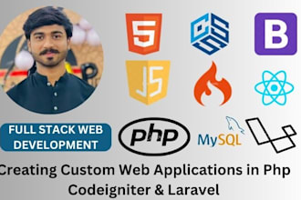 develop a website or web app with PHP laravel or codeigniter