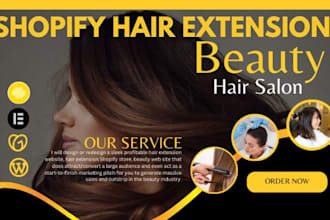 build design hair extension website, shopify hair extension website