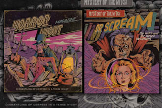 draw amazing a create illustration retro artwork