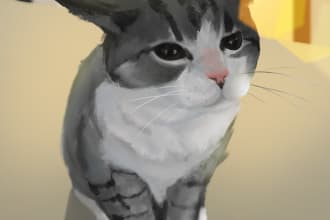 make a digital painting of your pet