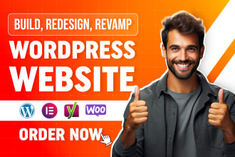 build, rebuild, redesign wordpress website or wordpress elementor website design