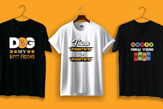 create a custom and trendy typography t shirt design
