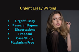 do urgent essay writing as an essay writer