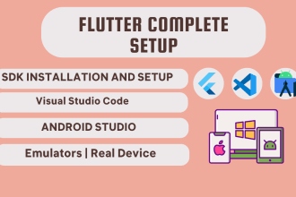 install setup flutter sdk vs code android studio on windows