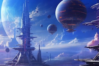 draw concept art and backgrounds for 2d games