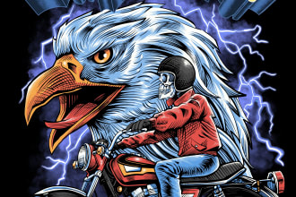 drawing vintage motorcycle or car for your tshirt