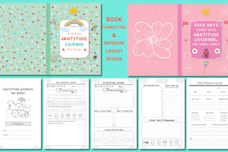 design a low content KDP book interior for your journal and logbook