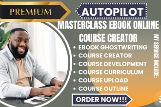 ghostwrite masterclass ebook online course content, ebook writer, course upload