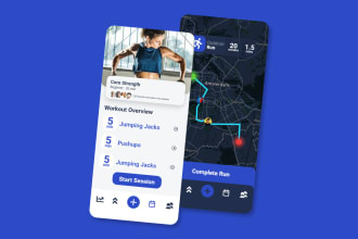 do UI UX design and prototype for fitness or workout mobile app in figma