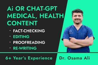 fact check ai medical and health content, ai content editing and proofreading