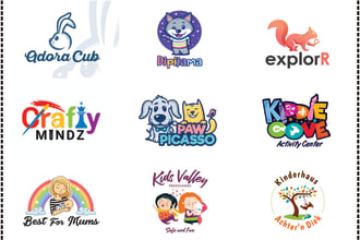 design baby shop, child care, day care, school, kids logo