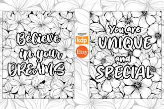 create inspirational quotes coloring book pages for your kdp coloring book