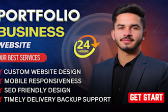 create personal portfolio website, resume or business website