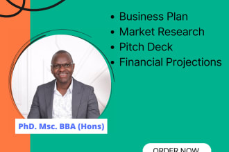 write your business plan and pitch deck