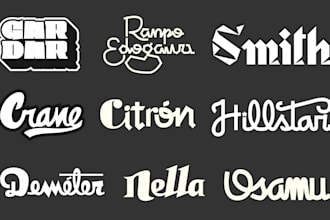 make hand lettering, typography, logo and fonts with your words