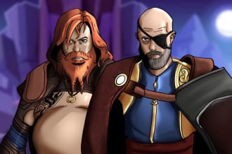 design custom drawn gaming cartoon youtube thumbnails