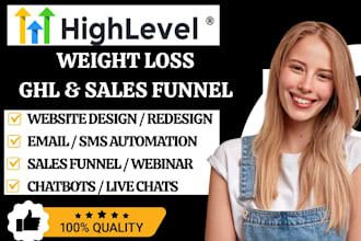 build a gohighlevel weight loss landing page for semaglutide glp1 tirzepatide