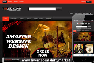 build attractive music website artist radio record label dj podcast website
