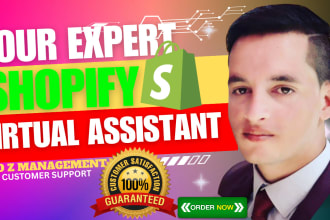 be your shopify virtual assistant and dropshipping store manager shopify VA