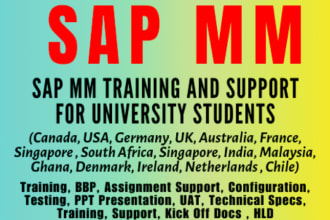 provide sap mm training and support for university students