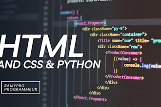 write or correct an HTML and CSS and python program