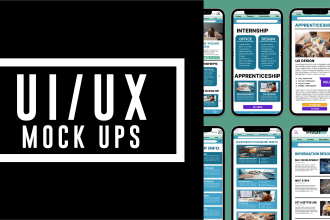 create a UX design mock ups