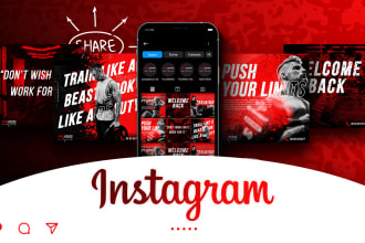 design instagram branding kit with a free logo