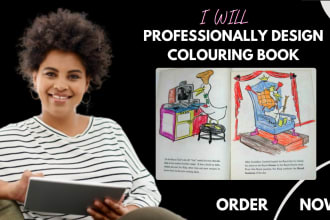 create kids coloring book cover kids activity book interior cover design for KDP