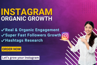 manage instagram marketing to promote and grow organic followers engagements