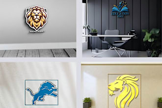 create branded 3d logo mockup design for you
