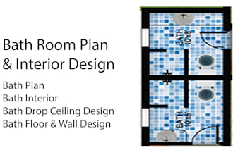 bath plan interior design architecture autocad revit 3ds max lumion