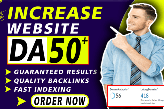 increase moz domain authority with high quality backlinks