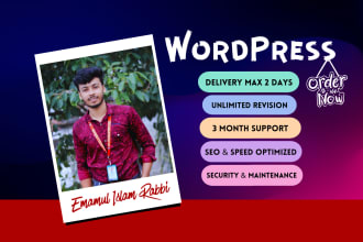 build a ecommerce wordpress website and business, portfolio, lms, landing page