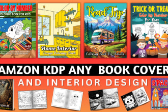 design any coloring book cover and interior design for your KDP coloring book