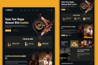 design figma website mockup, web template or figma UI mockup